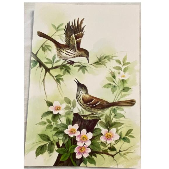 Lot 4 Vtg MCM Birthday Card USA 1970s Embossed Ornithologist Bird Winged Classic - Picture 11 of 16